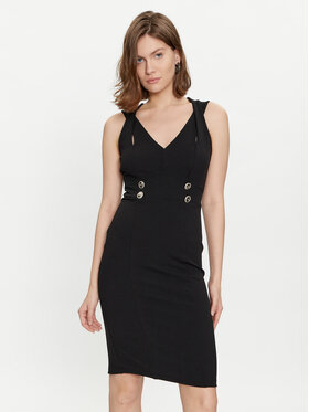 Rinascimento Rinascimento Koktel haljina CFC0019370002 Crna Slim Fit