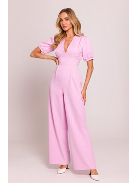Made of Emotion Made of Emotion Jumpsuit M852 Rosa Sexy Straight Fit