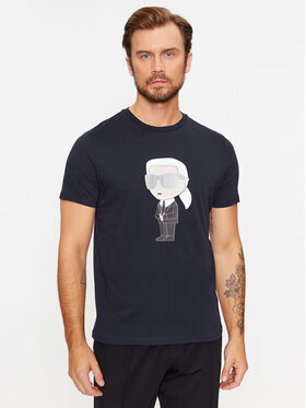 KARL LAGERFELD KARL LAGERFELD T-shirt Crewneck 755071 500251 Blu scuro Regular Fit