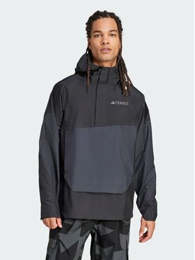 adidas adidas Kurtka anorak 140891 Czarny Loose Fit