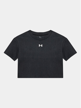 Under Armour Under Armour Marškinėliai Ua Crop Sportstyle Logo Ss 1380878 Juoda Loose Fit