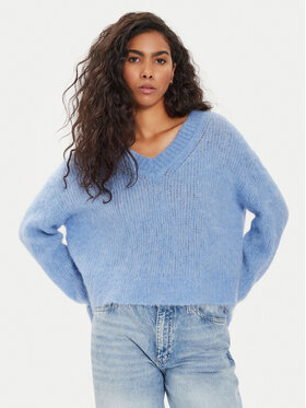 American Vintage American Vintage Sweter Bymi BYM18AE24 Niebieski Regular Fit