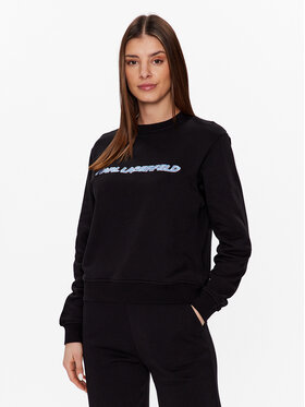 KARL LAGERFELD KARL LAGERFELD Суитшърт Future Logo 225W1804 Черен Regular Fit