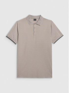 4F 4F Polo MIDSHOP TEXTILE Szary jasny Regular Fit