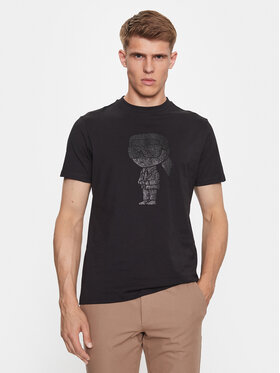 KARL LAGERFELD KARL LAGERFELD Tričko 755073 534250 Čierna Regular Fit