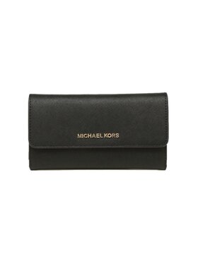 Michael Kors Michael Kors Portfel SKÓRZANY PORTFEL DAMSKI JET SET Czarny