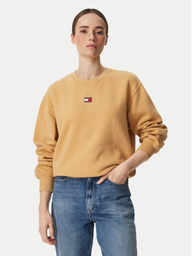 Tommy Jeans Tommy Jeans Mikina Badge DW0DW23297 Žlutá Regular Fit