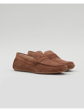 Borgio Borgio Mokasyny F304_zamsz_light_brown Brązowy