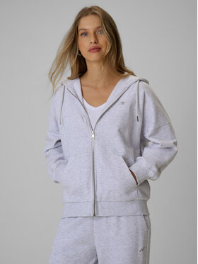 4F 4F Bluza basic Szary jasny Loose Fit