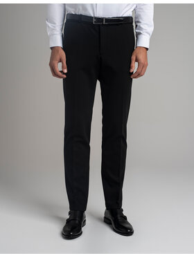 Borgio Borgio Spodnie garniturowe gavello_c Czarny Slim Fit