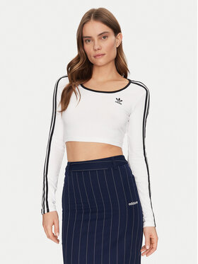 adidas adidas Блузка adicolor 3-Stripes JD4625 Білий Slim Fit