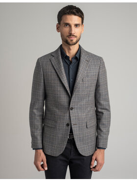 Borgio Borgio Marynarka SIRMIONE SZ Szary Slim Fit