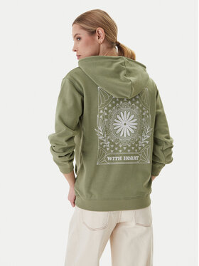 Roxy Roxy Світшот Surf Stoked Terry Vint ERJFT05062 Хакі Relaxed Fit