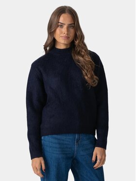 TeeShoppen TeeShoppen Sweter 'Basic Collection' Granatowy Regular Fit