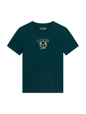 Guess Guess T-krekls L6YI25 K3764 Tumši zaļa Regular Fit