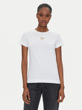 PINKO PINKO Тишърт Bussolotto 100355 A2OD Бял Regular Fit