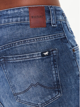 Mustang Jeans Hlače Charlotte 1013597 Mornarsko Modra Mom Fit