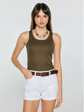BIG STAR BIG STAR Top NORBICA Zielony Slim Fit