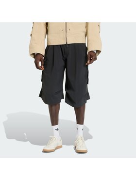 adidas adidas Szorty materiałowe 159098 Czarny Loose Fit