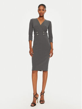Rinascimento Rinascimento Sukienka koktajlowa CFC0119920003 Szary Regular Fit