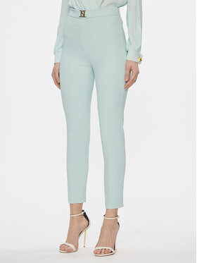 Elisabetta Franchi Elisabetta Franchi Bavlnené nohavice PA-T14-41E2-V260 Zelená Regular Fit