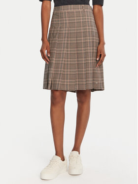 Tommy Hilfiger Tommy Hilfiger Plisovaná sukňa WW0WW46651 Béžová Regular Fit