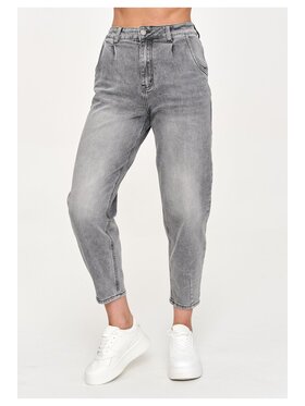 Makadamia Makadamia Jeansy C70 Szary Baggy Fit