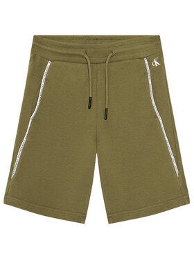 Calvin Klein Jeans Calvin Klein Jeans Szorty sportowe Logo Piping IB0IB00929 Zielony Regular Fit