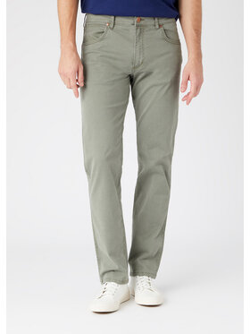 Wrangler Wrangler Spodnie materiałowe GREENSBORO Zielony Straight Fit