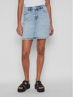 Vila Vila Jeansrock Kaja 14084735 Blau Regular Fit