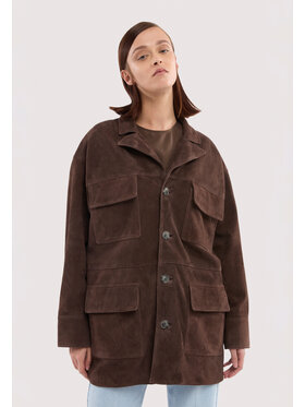 Trussardi Trussardi Giacca di pelle R368A000737N032 Marrone Regular Fit