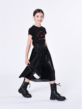 Karl Lagerfeld Kids Karl Lagerfeld Kids Spódnica Z13093 S Czarny Regular Fit