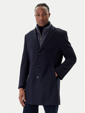 Bugatti Bugatti Cappotto di lana 821628-84221 M Blu scuro Regular Fit