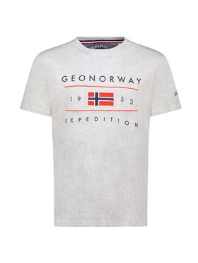 Geographical Norway Geographical Norway T-Shirt SY9738H/GN-Blended Grey Szary Regular Fit