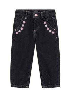 Guess Kids Guess Kids Τζιν MOM FIT BLACK RGD DNM PANTS Μαύρο Regular Fit