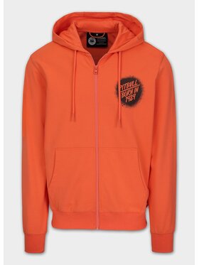 PITBULL PITBULL Bluza męska rozpinana z kapturem GRAFFITI XL Pomarańczowy Regular Fit