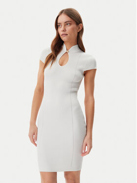 Guess Guess Rochie tricotată W5GK46 Z3L10 Écru Slim Fit