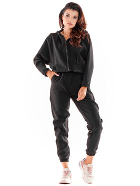 Awama Awama Spodnie damskie A591 Czarny Basic Fit