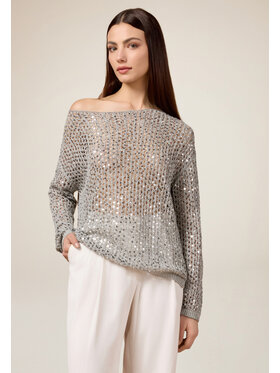 Oltre Oltre Cardigan M112E001845N013 Grigio Regular Fit