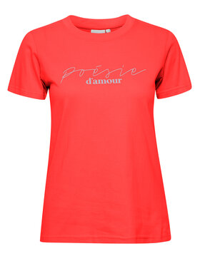 ICHI ICHI T-Shirt 20119160 Κόκκινο Regular Fit