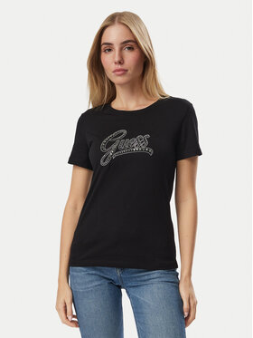 Guess Guess T-shirt W6BI21 K6040 Crna Regular Fit