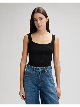 Lee Lee Koszula KNITTED TANK Czarny Slim Fit
