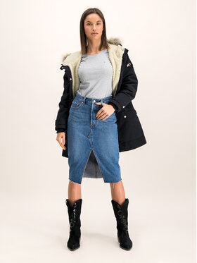 Tommy Jeans Tommy Jeans Parka Essential DW0DW07342 Czarny Regular Fit