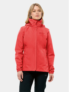 Jack Wolfskin Jack Wolfskin Lietus jaka Stormy Point 1111202 Sarkans Regular Fit