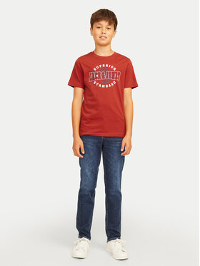 Jack&Jones Junior Majica Logo 12258877 Rdeča Regular Fit