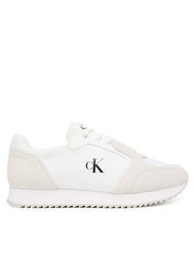 Calvin Klein Jeans Calvin Klein Jeans Sneakersy Runner Laceup Sock Mg Nylon Mix YW0YW01644 Biały