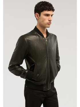 Trussardi Trussardi Kurtka skórzana R302M000053N033 Czarny Regular Fit