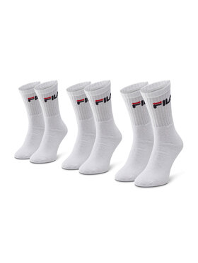 Fila Fila 3er-Set hohe Unisex-Socken F9505 Weiß