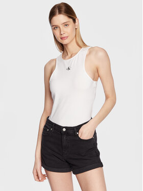 Calvin Klein Jeans Calvin Klein Jeans Felső J20J220765 Fehér Regular Fit