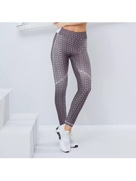 LaBellaMafia LaBellaMafia Legginsy LEGGING GREY&GOLD Szary Fitted Fit